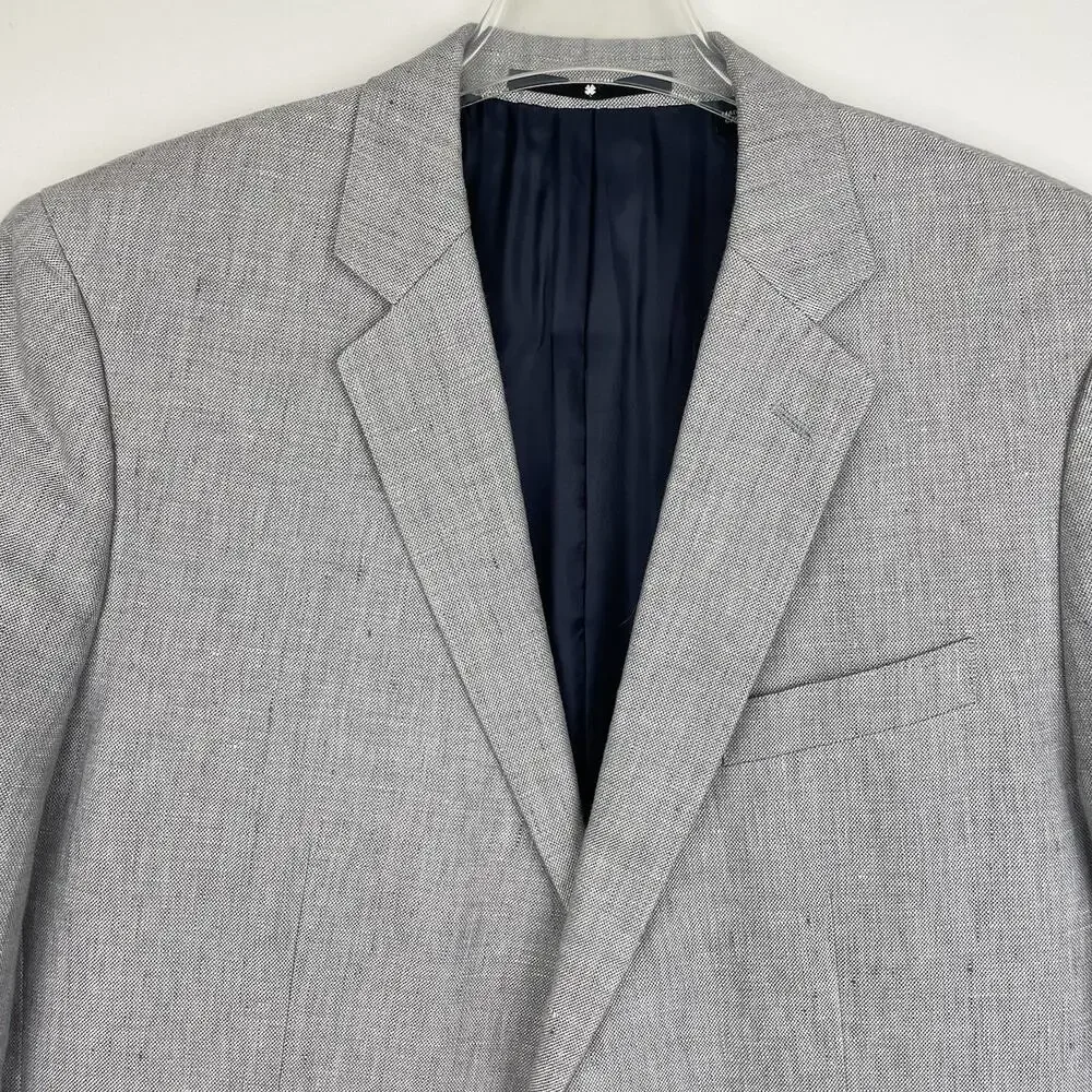 Baird Mcnutt 100% Irish Linen Sport Coat Blazer Mens 40R Gray Lucky Brand Jacket